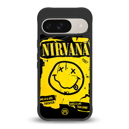 nirvana yellow back phone cover | glass case for google pixel 9