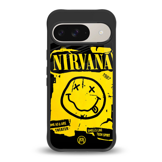 nirvana yellow back phone cover | glass case for google pixel 9