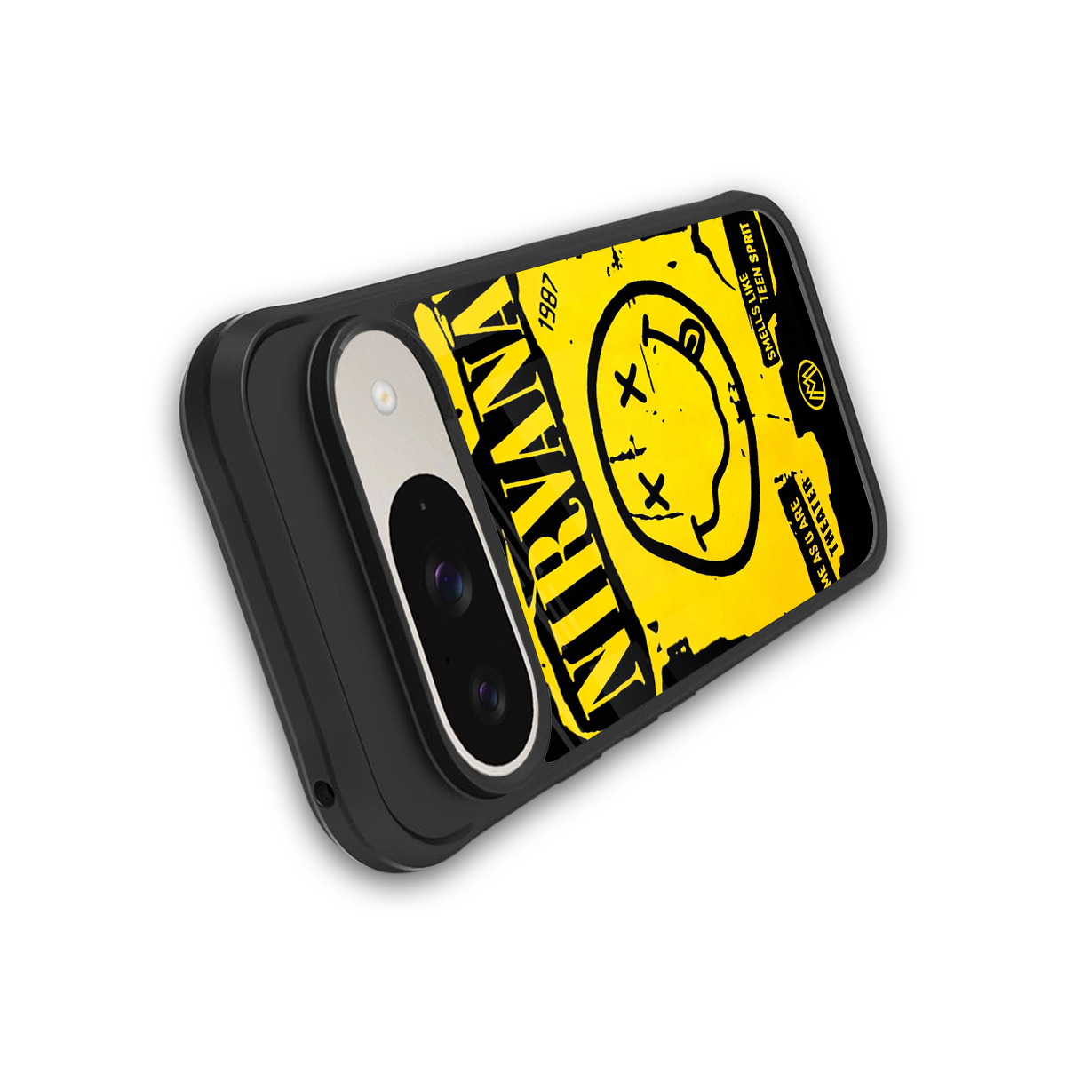 nirvana yellow back phone cover | glass case for google pixel 9