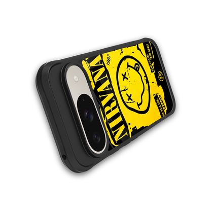 nirvana yellow back phone cover | glass case for google pixel 9