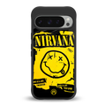 nirvana yellow back phone cover | glass case for google pixel 9 pro
