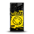 nirvana yellow back phone cover | glass case for samsung galaxy s23 ultra