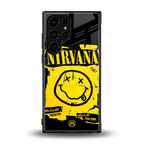 nirvana yellow back phone cover | glass case for samsung galaxy s23 ultra