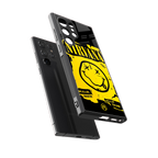 nirvana yellow back phone cover | glass case for samsung galaxy s23 ultra