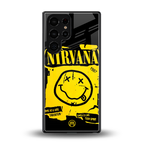 nirvana yellow back phone cover | glass case for samsung galaxy s25 ultra