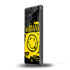 nirvana yellow back phone cover | glass case for samsung galaxy s25 ultra