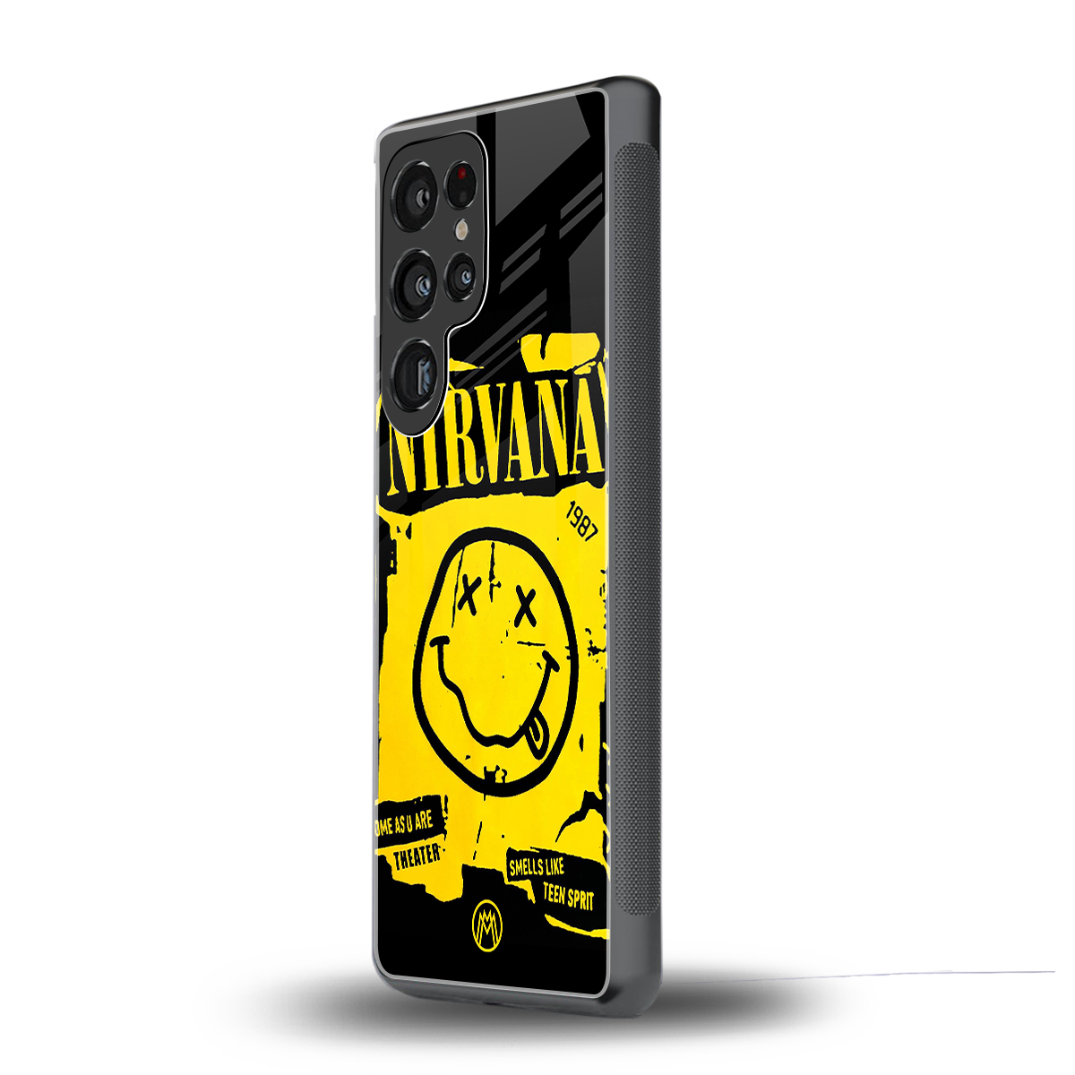 nirvana yellow back phone cover | glass case for samsung galaxy s25 ultra