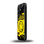nirvana yellow back phone cover | glass case for samsung galaxy s24 fe