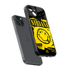 nirvana yellow back phone cover | glass case for iphone 15