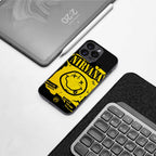 nirvana yellow back phone cover | glass case for nothing phone 2