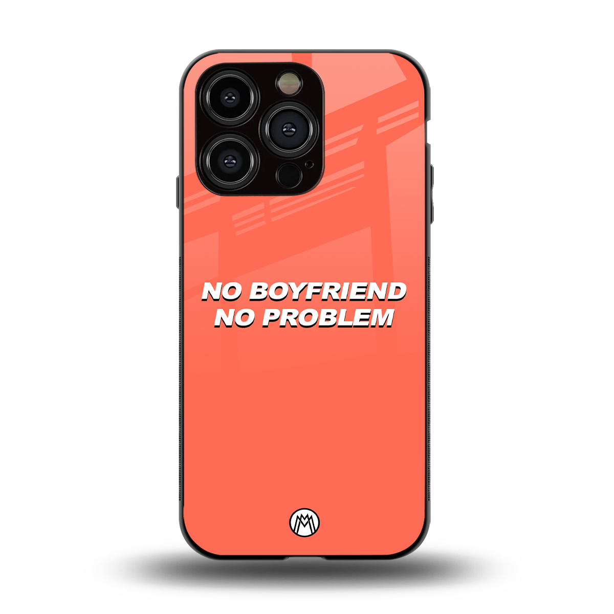 no boyfriend no problem back phone cover | glass case for iphone 13 pro