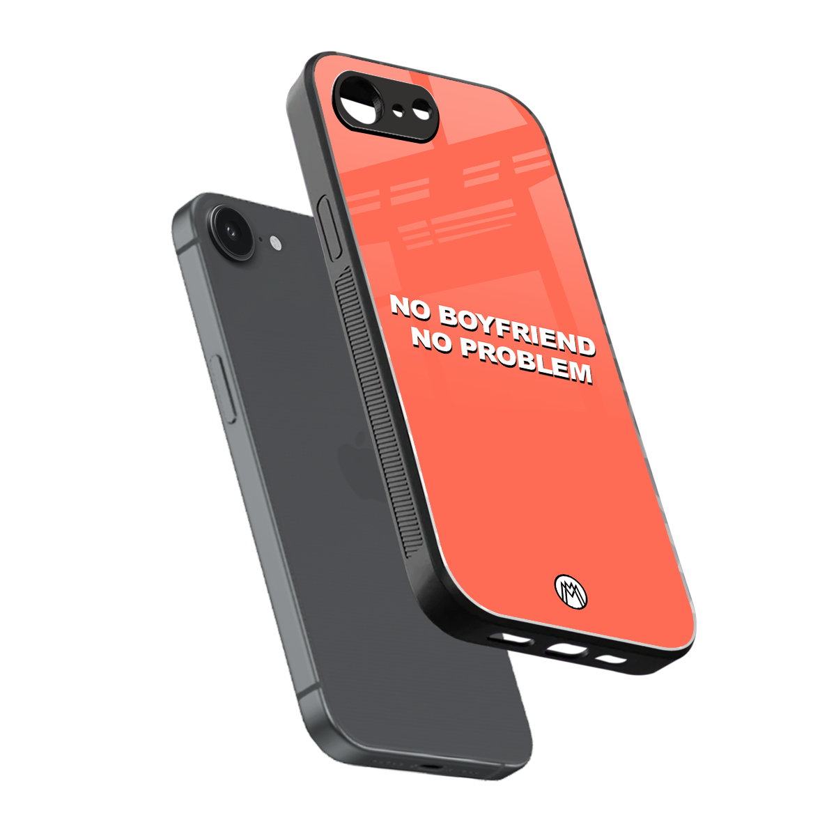 no boyfriend no problem back phone cover | glass case for iphone 16e