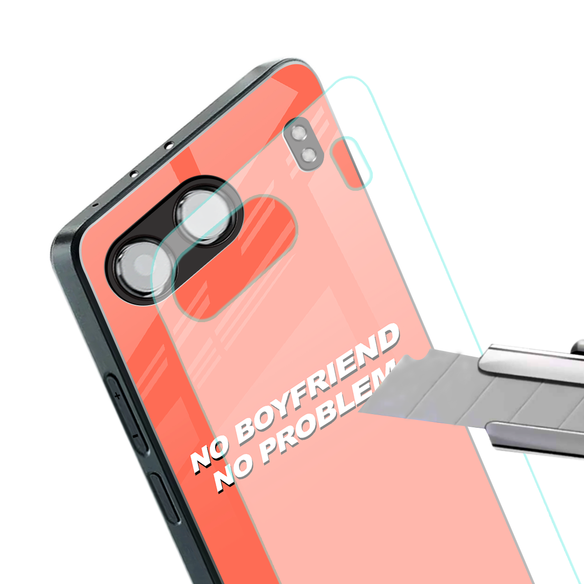 no boyfriend no problem back phone cover | glass case for oneplus nord 4