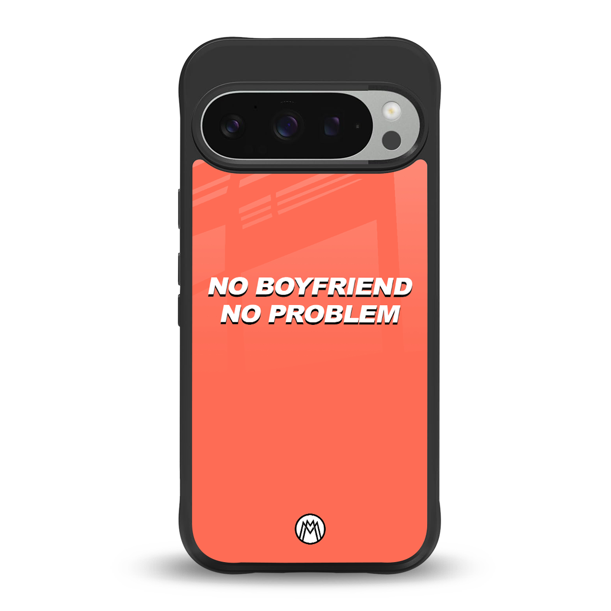 no boyfriend no problem back phone cover | glass case for google pixel 9 pro xl