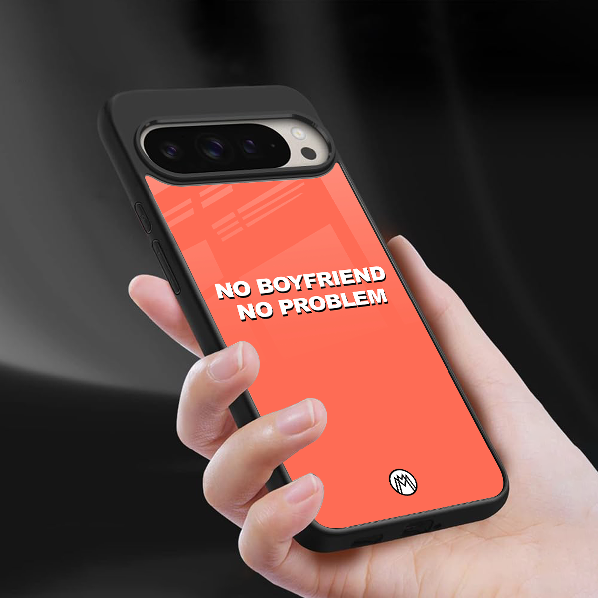 no boyfriend no problem back phone cover | glass case for google pixel 9 pro xl