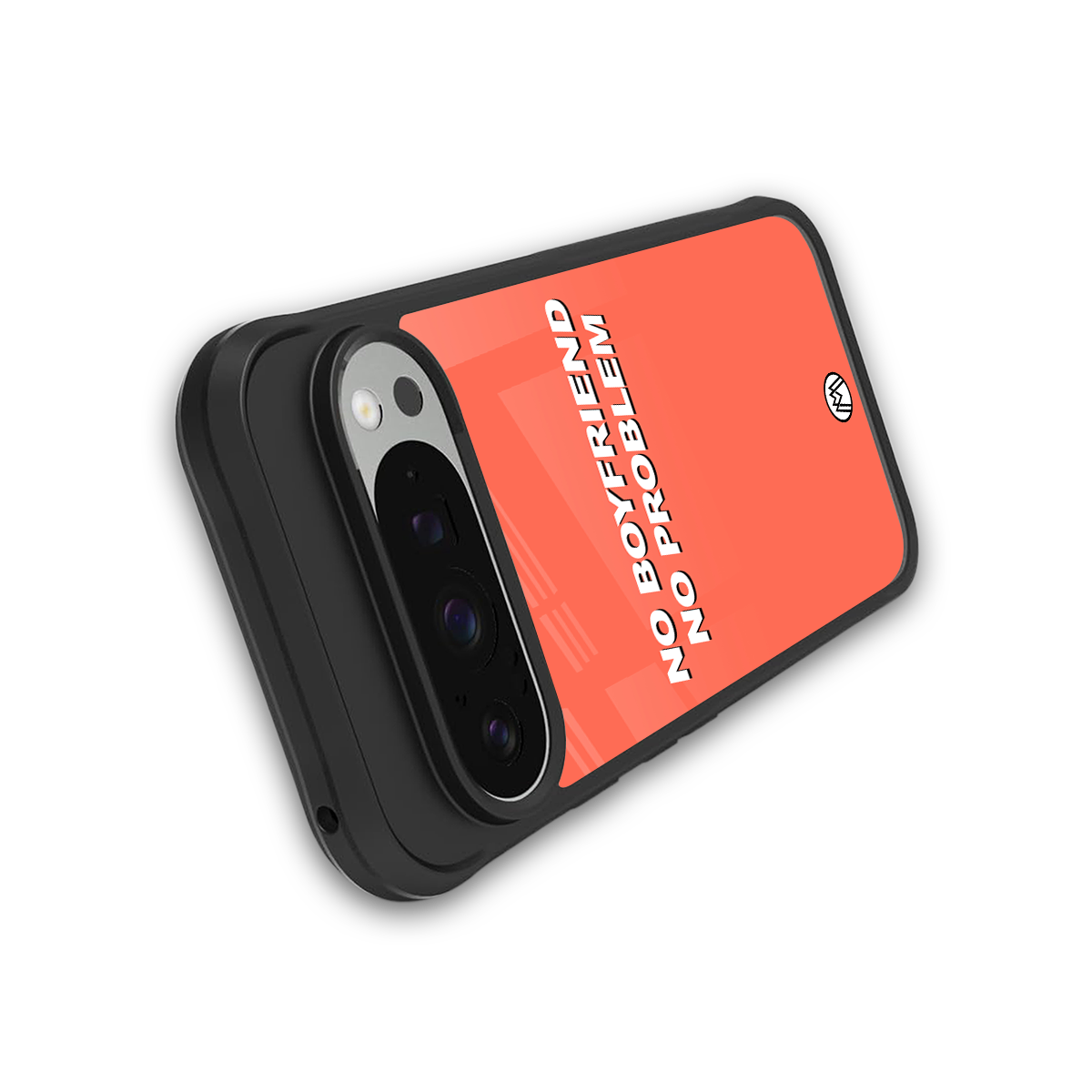 no boyfriend no problem back phone cover | glass case for google pixel 9 pro xl
