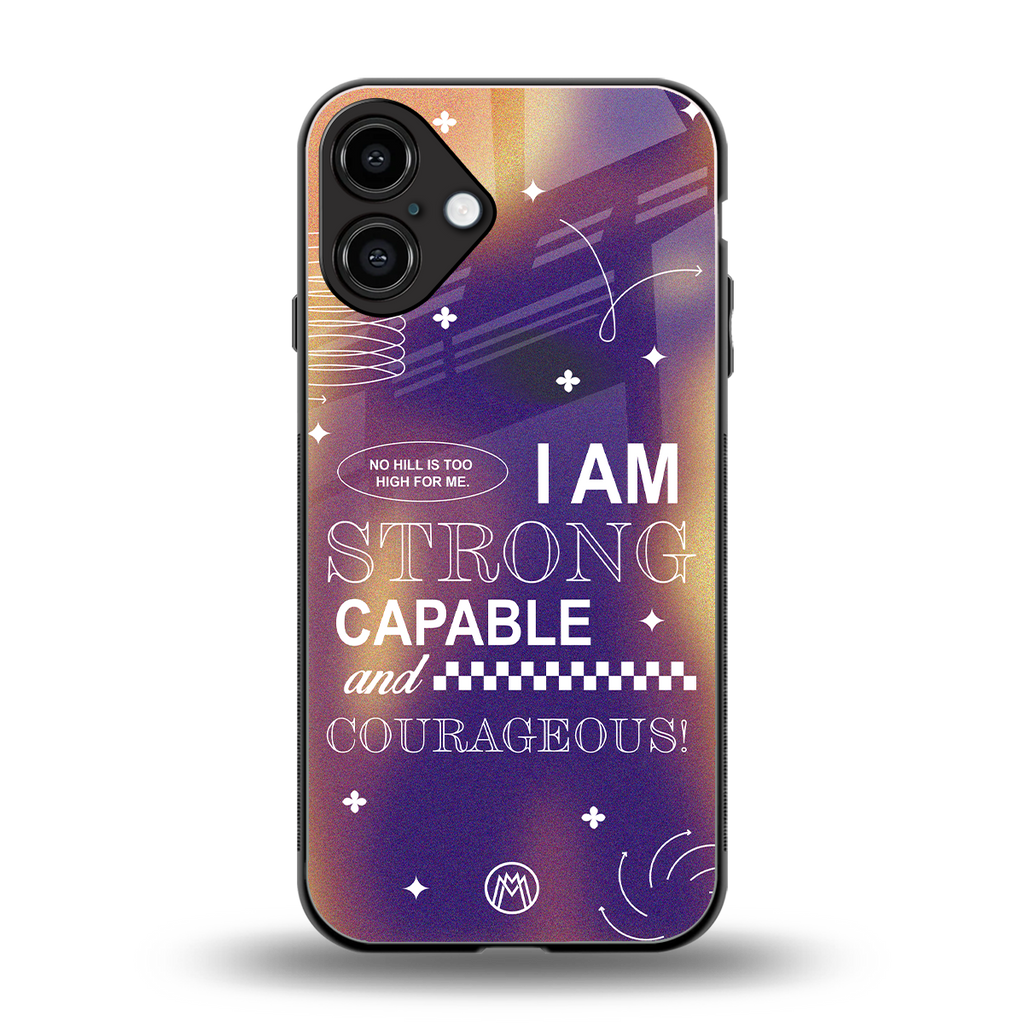 no limits back phone cover | glass case for iphone 16 plus