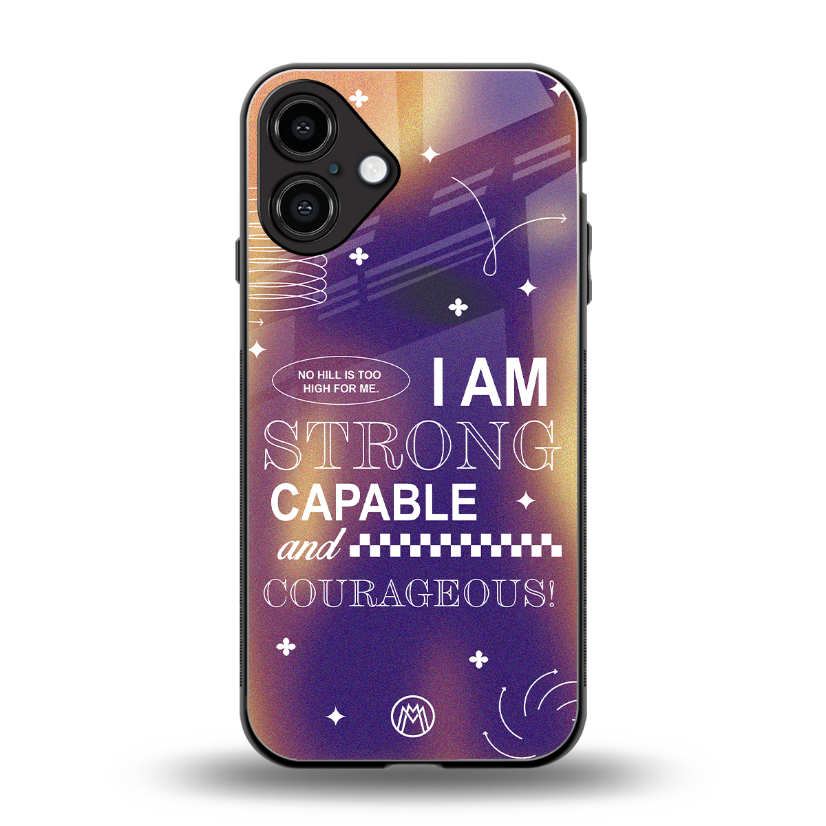 no limits back phone cover | glass case for iphone 16 plus