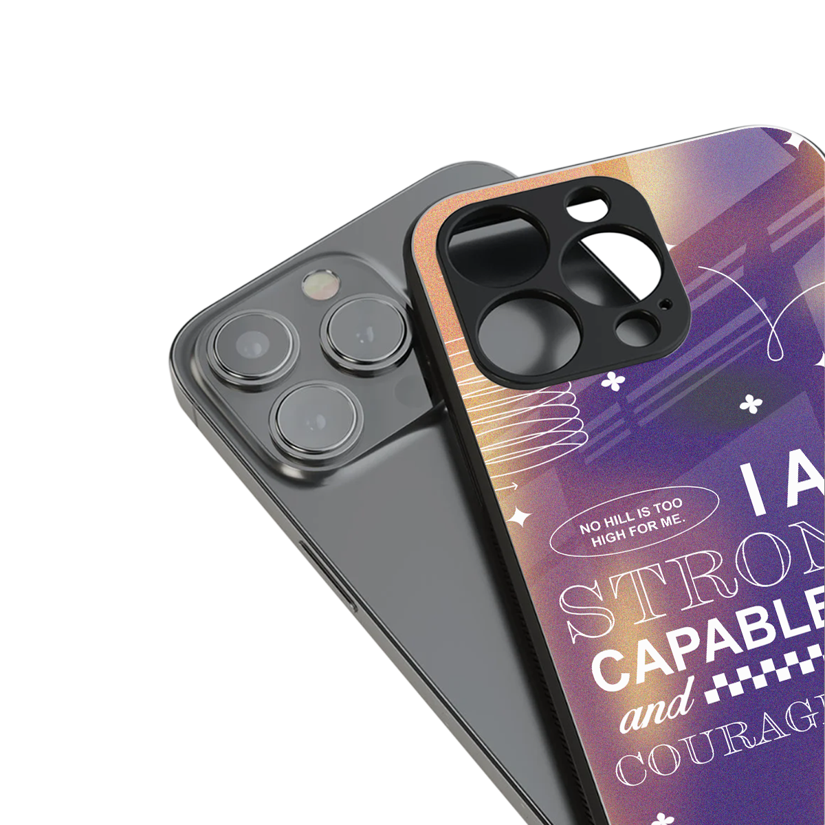 no limits back phone cover | glass case for iphone 16 pro max