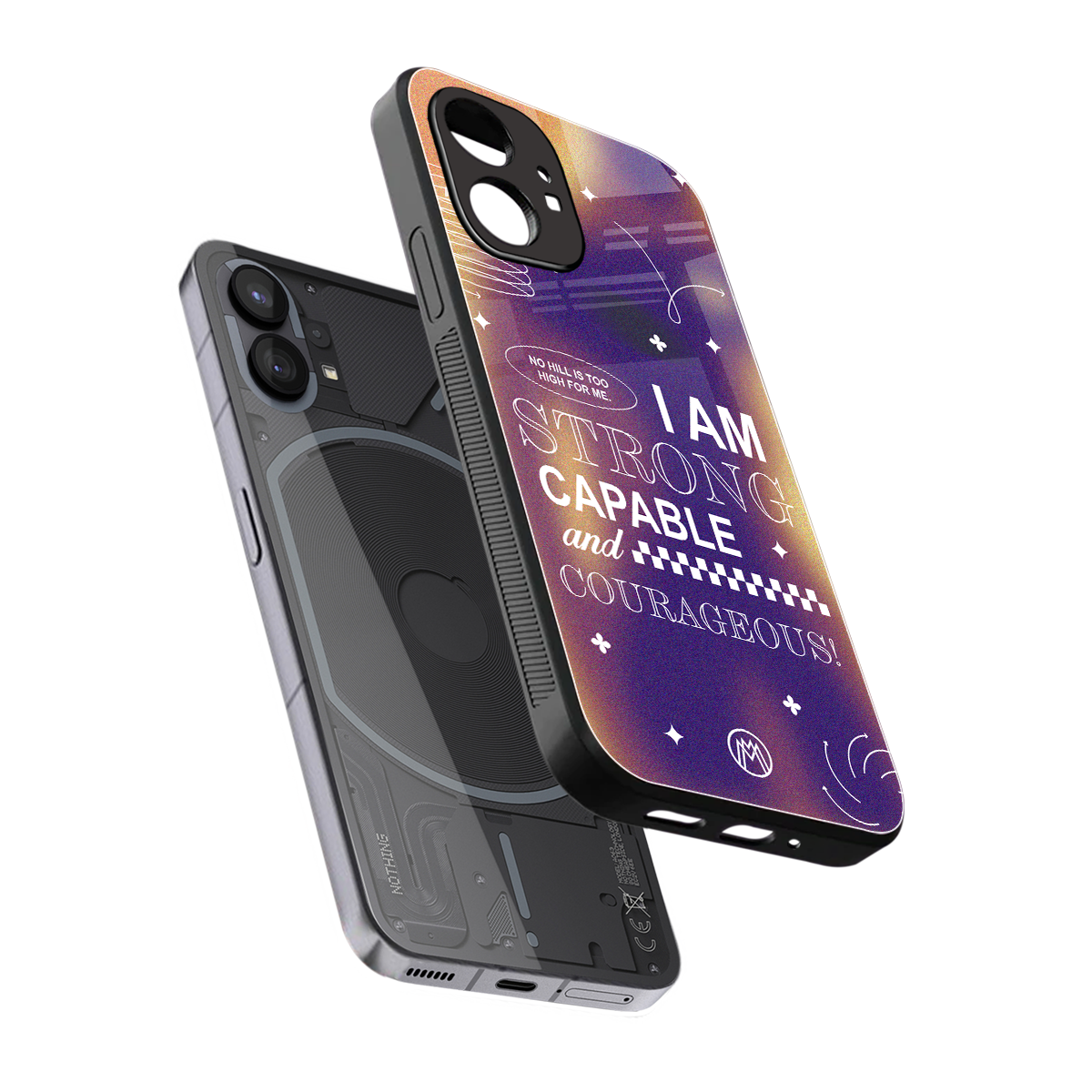 no limits back phone cover | glass case for nothing phone 1