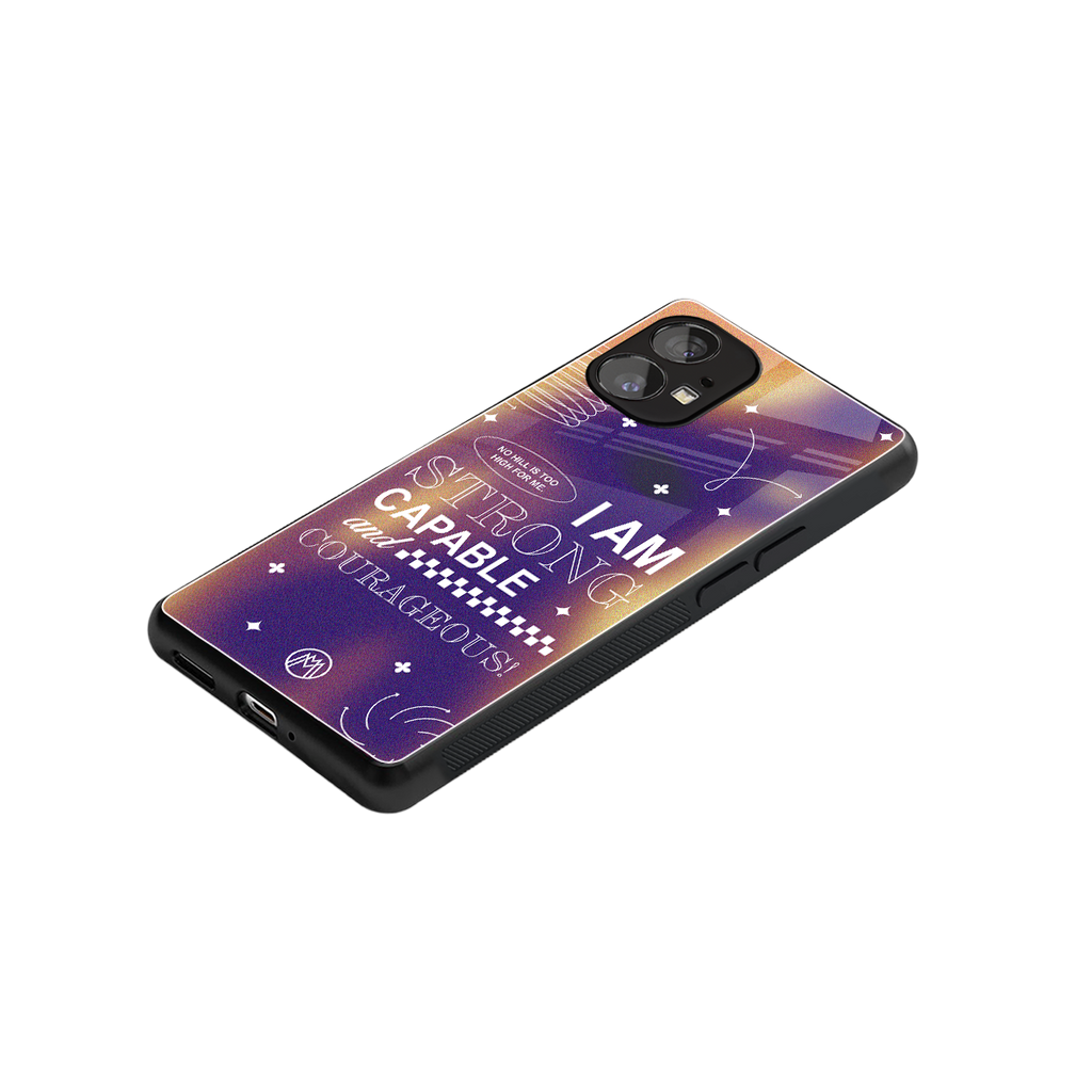 no limits back phone cover | glass case for nothing phone 1
