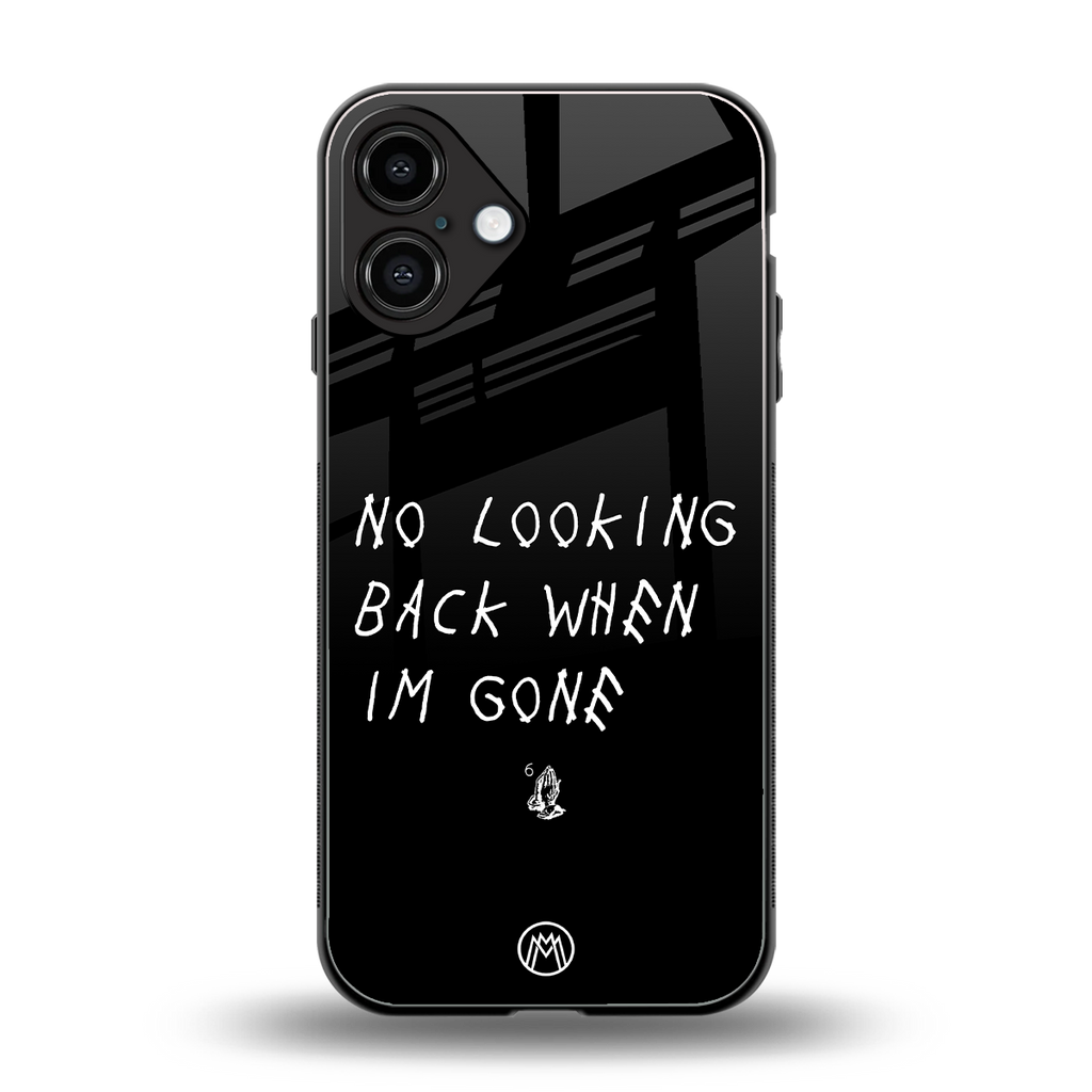 no looking back back phone cover | glass case for iphone 16 plus