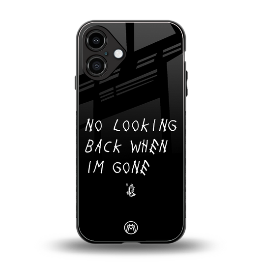 no looking back back phone cover | glass case for iphone 16 plus