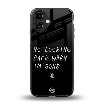 no looking back back phone cover | glass case for iphone 16