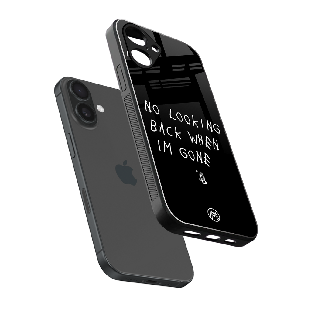 no looking back back phone cover | glass case for iphone 16