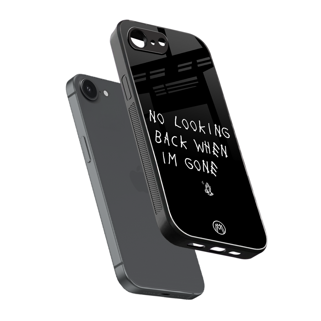 no looking back back phone cover | glass case for iphone 16e