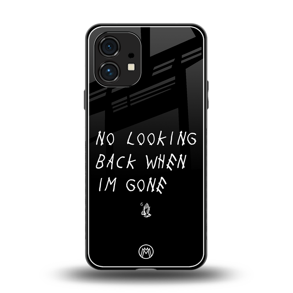 no looking back back phone cover | glass case for nothing phone 1