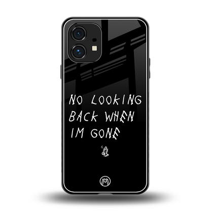 no looking back back phone cover | glass case for nothing phone 1
