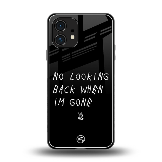 no looking back back phone cover | glass case for nothing phone 1