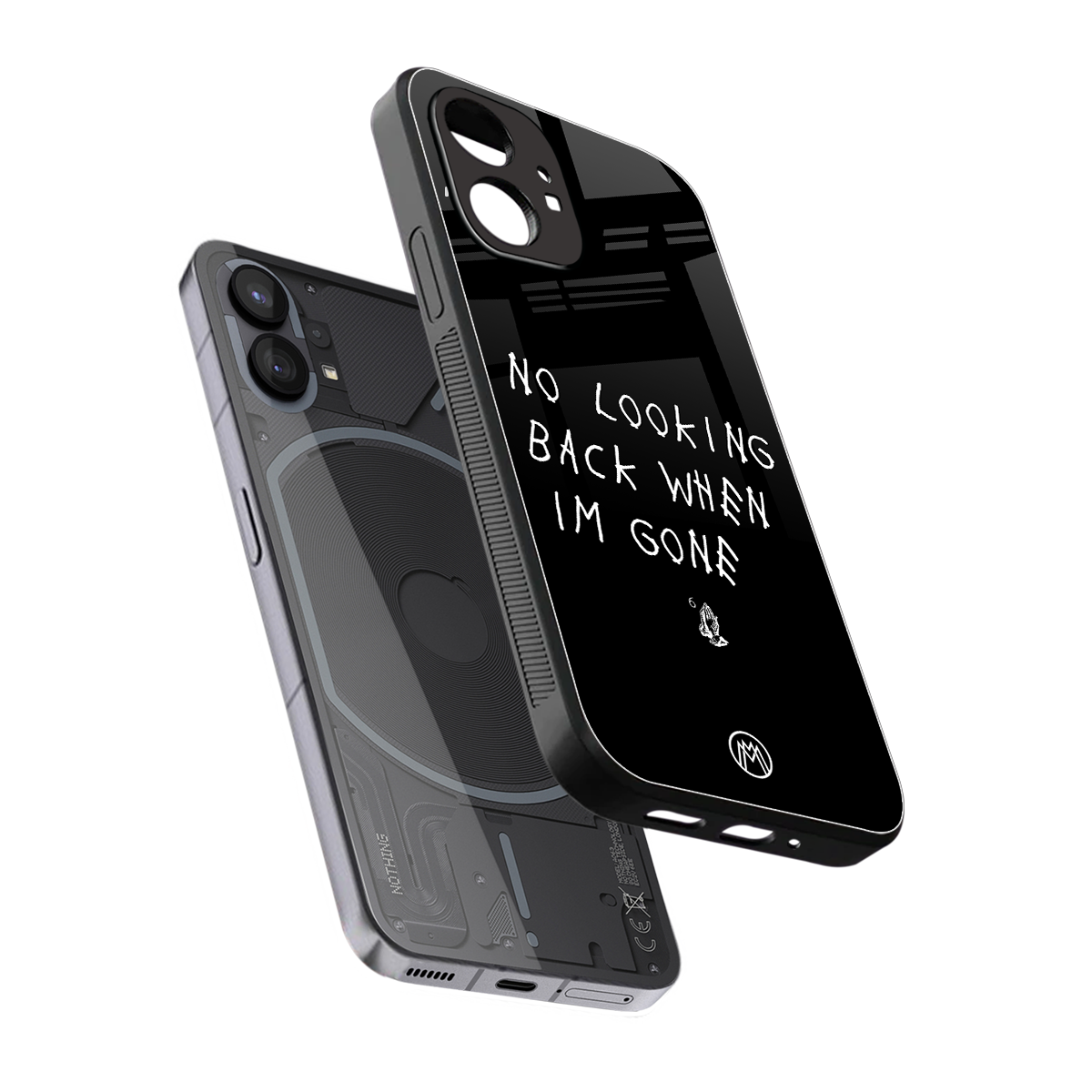 no looking back back phone cover | glass case for nothing phone 1