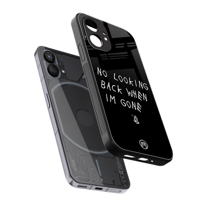 no looking back back phone cover | glass case for nothing phone 1