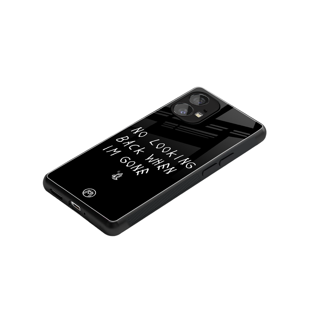 no looking back back phone cover | glass case for nothing phone 1