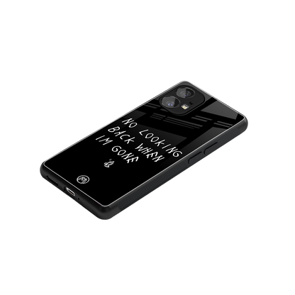 no looking back back phone cover | glass case for nothing phone 1