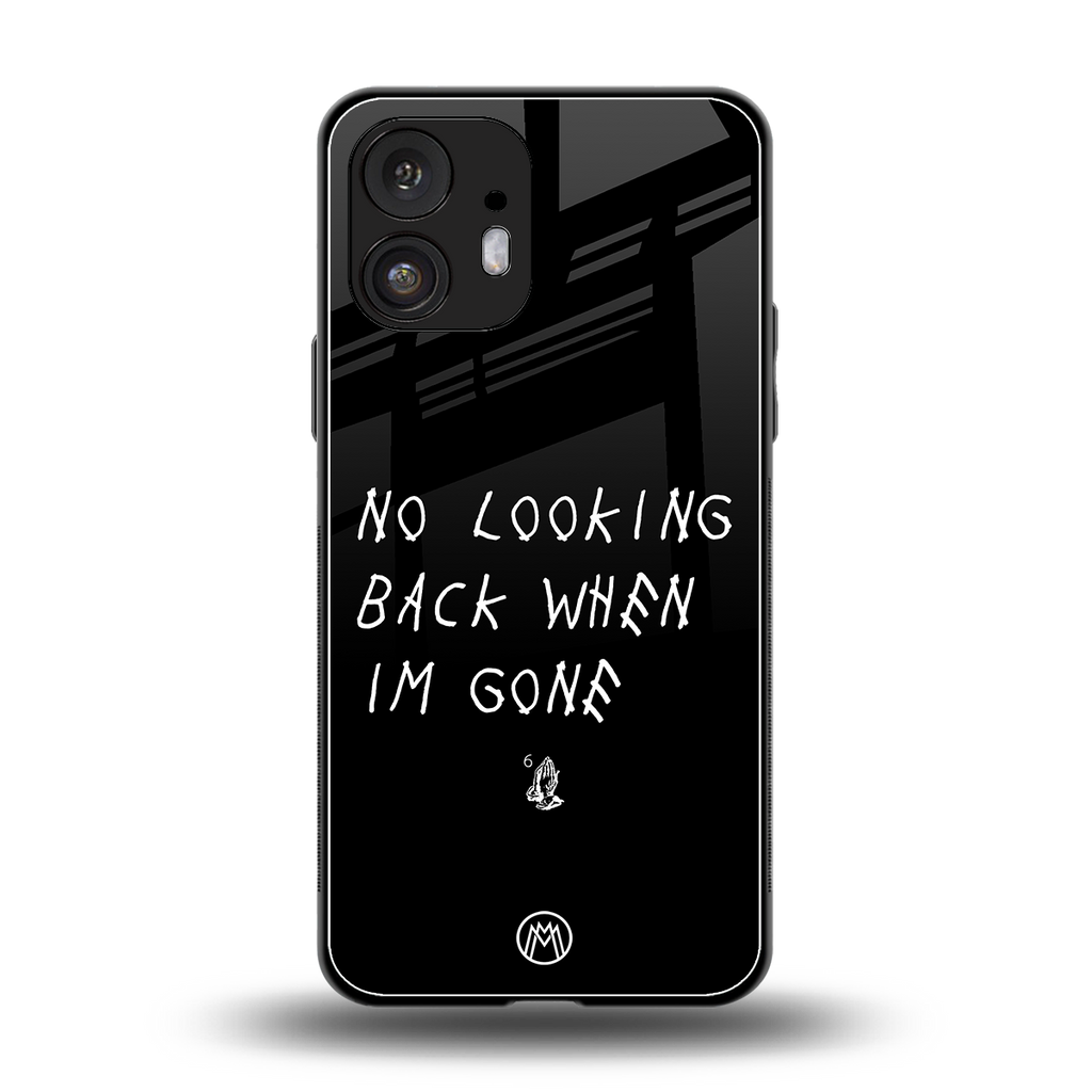 no looking back back phone cover | glass case for nothing phone 2