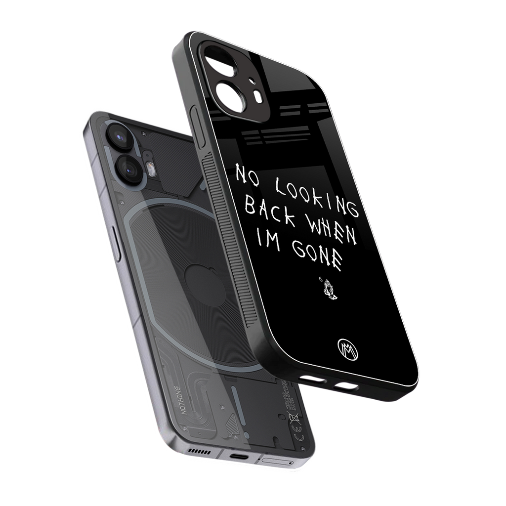 no looking back back phone cover | glass case for nothing phone 2
