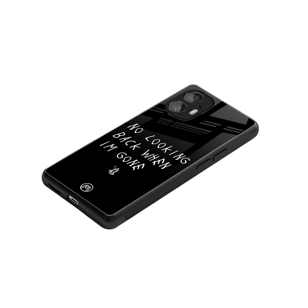no looking back back phone cover | glass case for nothing phone 2