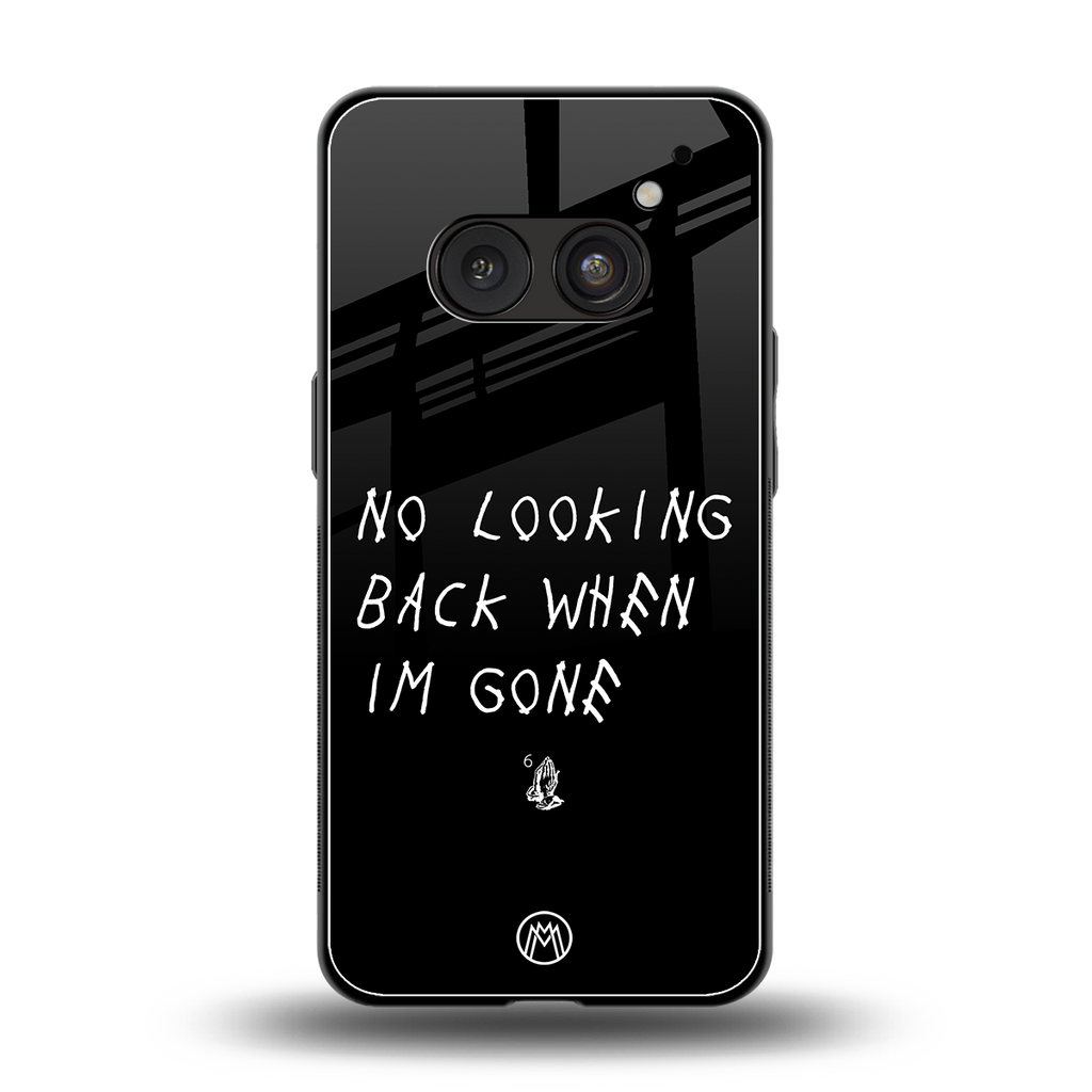 no looking back back phone cover | glass case for nothing phone 2a