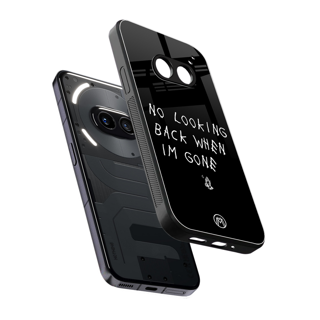 no looking back back phone cover | glass case for nothing phone 2a