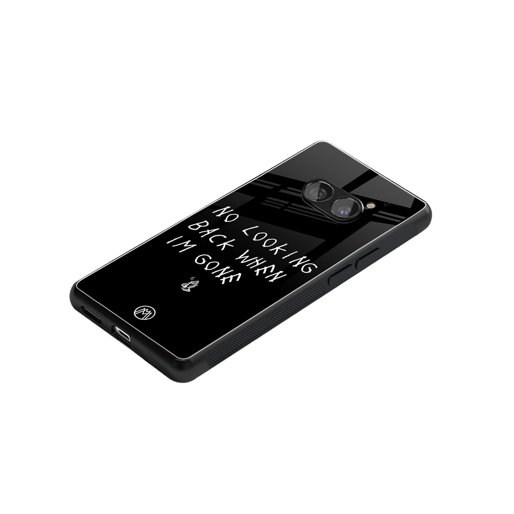 no looking back back phone cover | glass case for nothing phone 2a