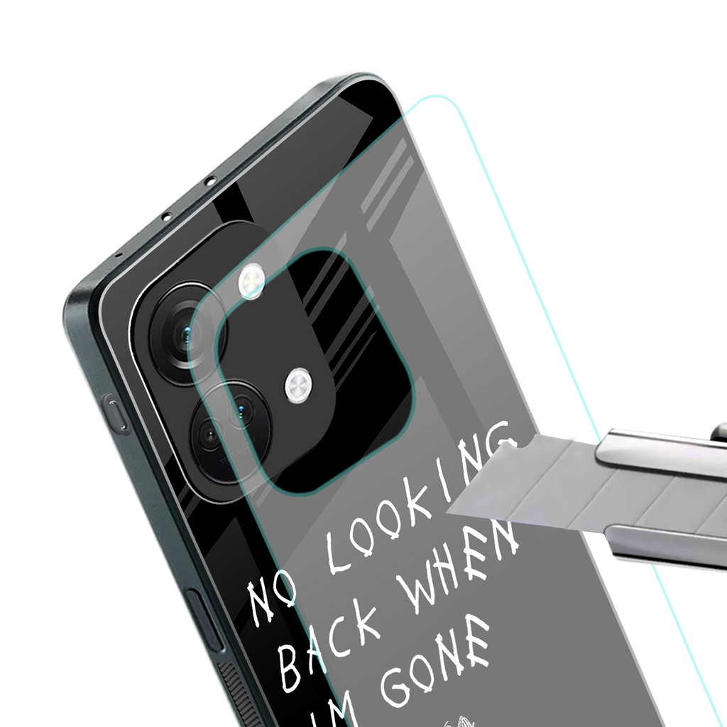 no looking back back phone cover | glass case for oneplus nord 3