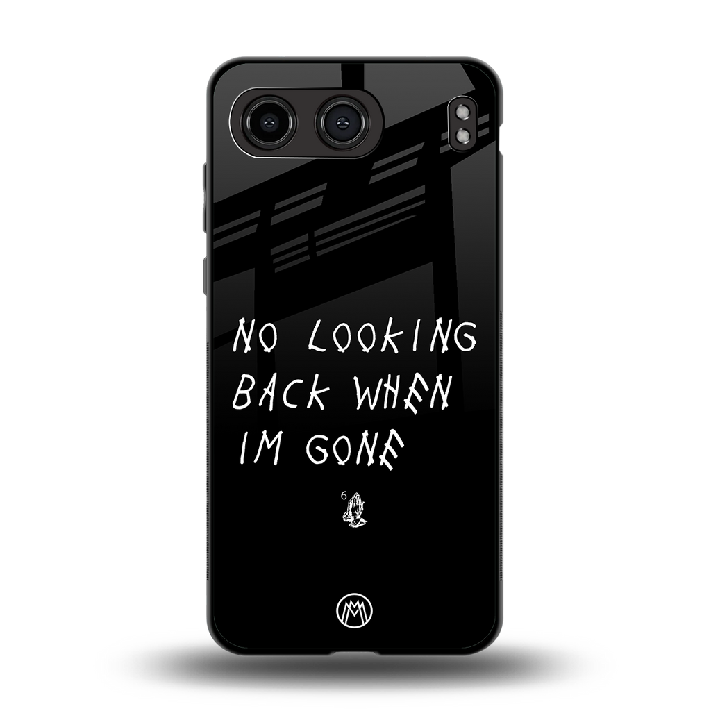 no looking back back phone cover | glass case for oneplus nord 4