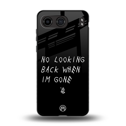 no looking back back phone cover | glass case for oneplus nord 4