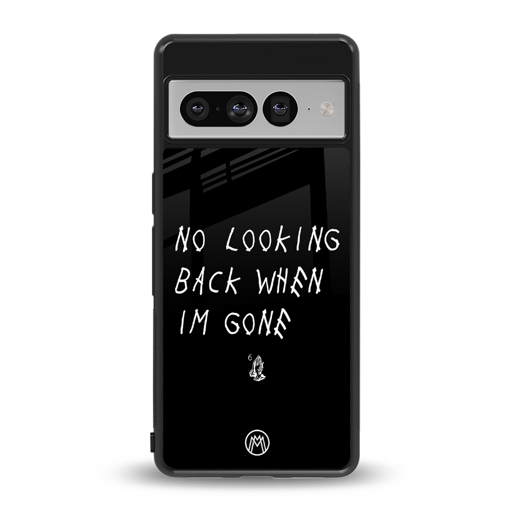 no looking back back phone cover | glass case for google pixel 7 pro