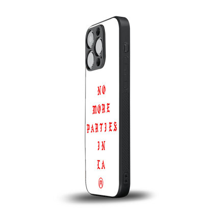 no more parties in la back phone cover | glass case for iphone 15 pro