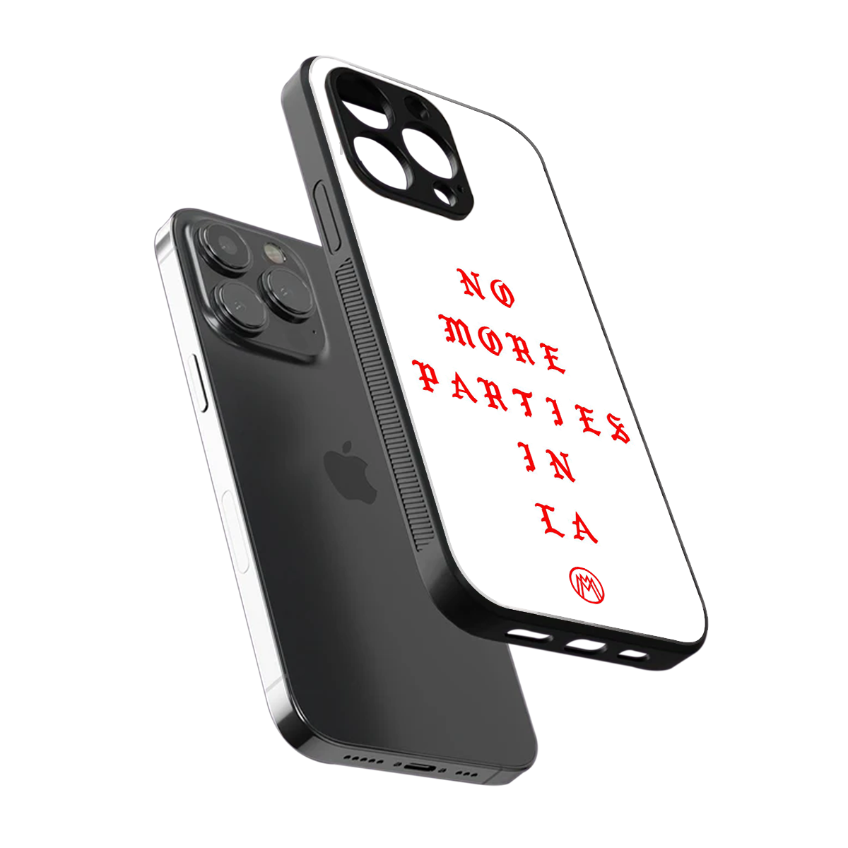 no more parties in la back phone cover | glass case for iphone 16 pro max