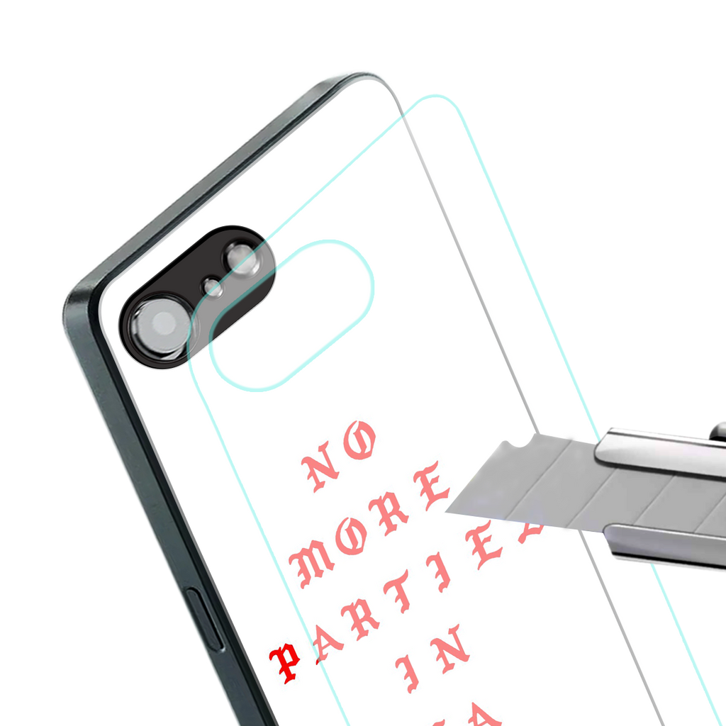 no more parties in la back phone cover | glass case for iphone 16e